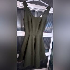 Mystic Olive Green Mini Dress
